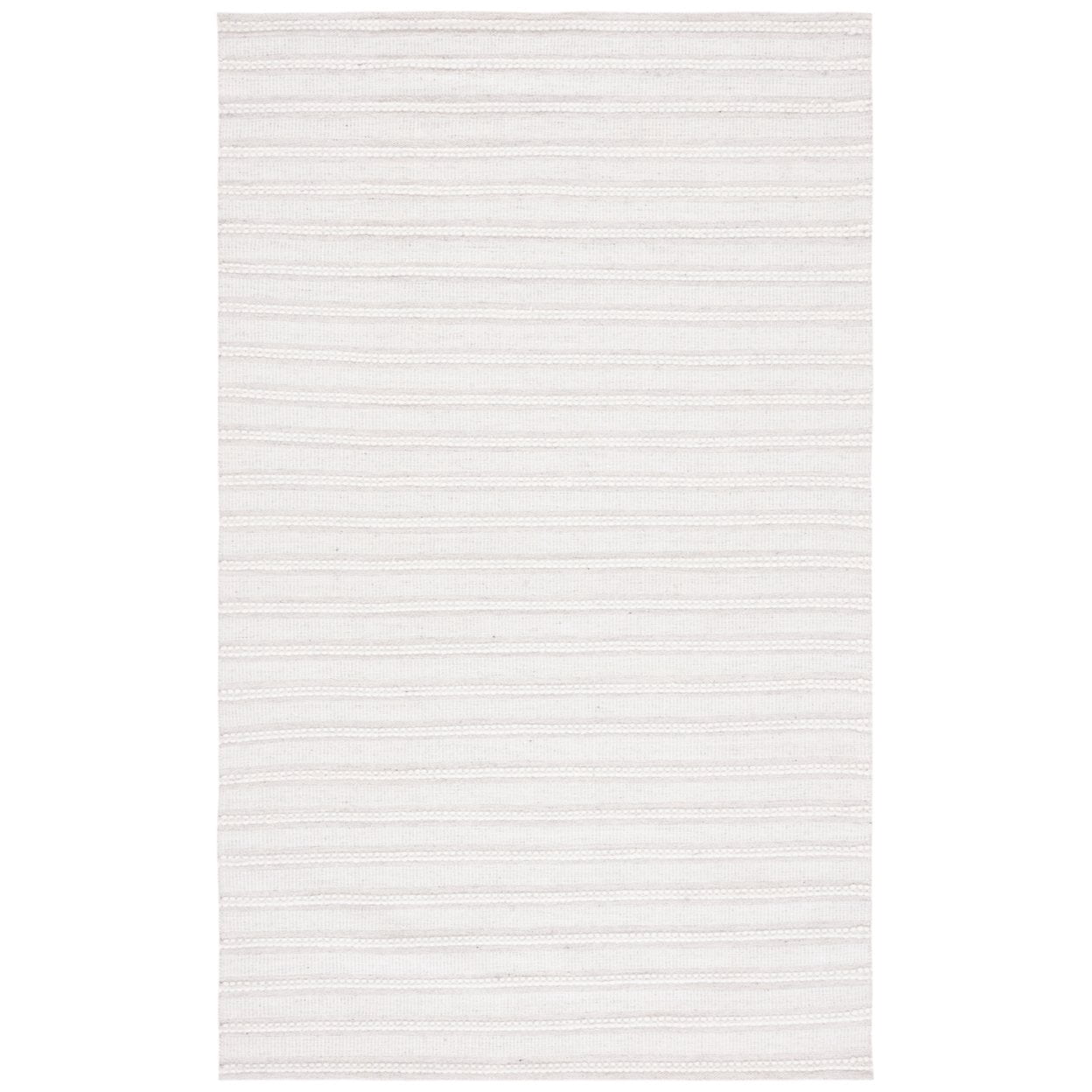SAFAVIEH Kilim Mayra Striped Polyester Area Rug, Light Grey/Ivory, 8' x 10'