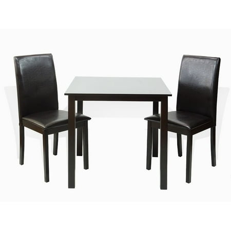 SK New Interiors Dining Kitchen Set of Classic Square Table and 2 Fallabella Chairs Solid Wooden,