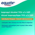 thumbnail image 2 of Equate Tampons imbibés d'alcool, Alcool isopropylique 70 % V/V USP, Nettoyant antiseptique pour la peau, Format économique, 2 of 5