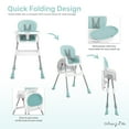 thumbnail image 5 of Dream On Me Portable 2-in-1 Table Talk Baby High Chair, Convertible, Compact and Light Weight, Aqua, 5 of 41