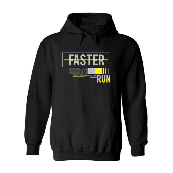 Run Faster 76 Hoodie Men -Image by Shutterstock, Male Large