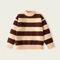 thumbnail image 2 of HAiming Baby Boys Striped Sweaters Casual Long Sleeve Crew Neck Knit Pullover Toddler Tops for Kids, 2 of 6