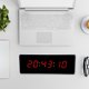 thumbnail image 5 of Nimomo Reloj - Reloj Digital LED Relojes de Pared de aleación de Aluminio para Oficina, Dormitorio Enchufe de la UE 110-240 V (3 Estilos Opcionales)(Hour+Minute+Second), 5 of 5