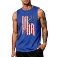 thumbnail image 2 of Men's America 250 Years Tank Top with Patriotic Flag Graphic and Sleeveless Design Featuring Vintage Distressed Print for Independence Day 2026 Memorial Day Celebrations Blue L, 2 of 4