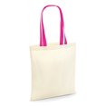 thumbnail image 1 of Westford Mill - Bolsa de la Compra Reutilizable con Asas en Contraste (Natural/Fucsia), 1 of 1