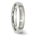 thumbnail image 4 of Auriga Fine Jewelry Stainless Steel Brushed 4 mm Half Round Band for Women Size 11.5, 4 of 8