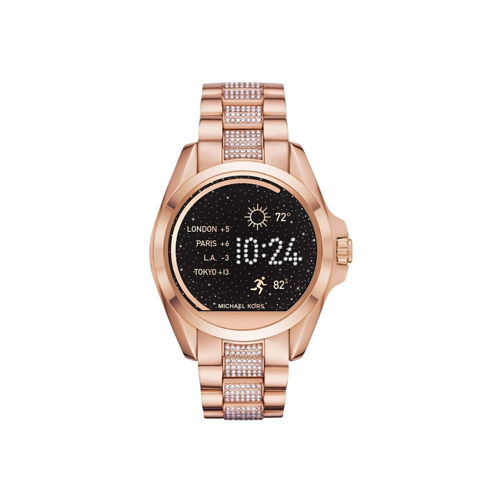 mk rose gold smartwatch