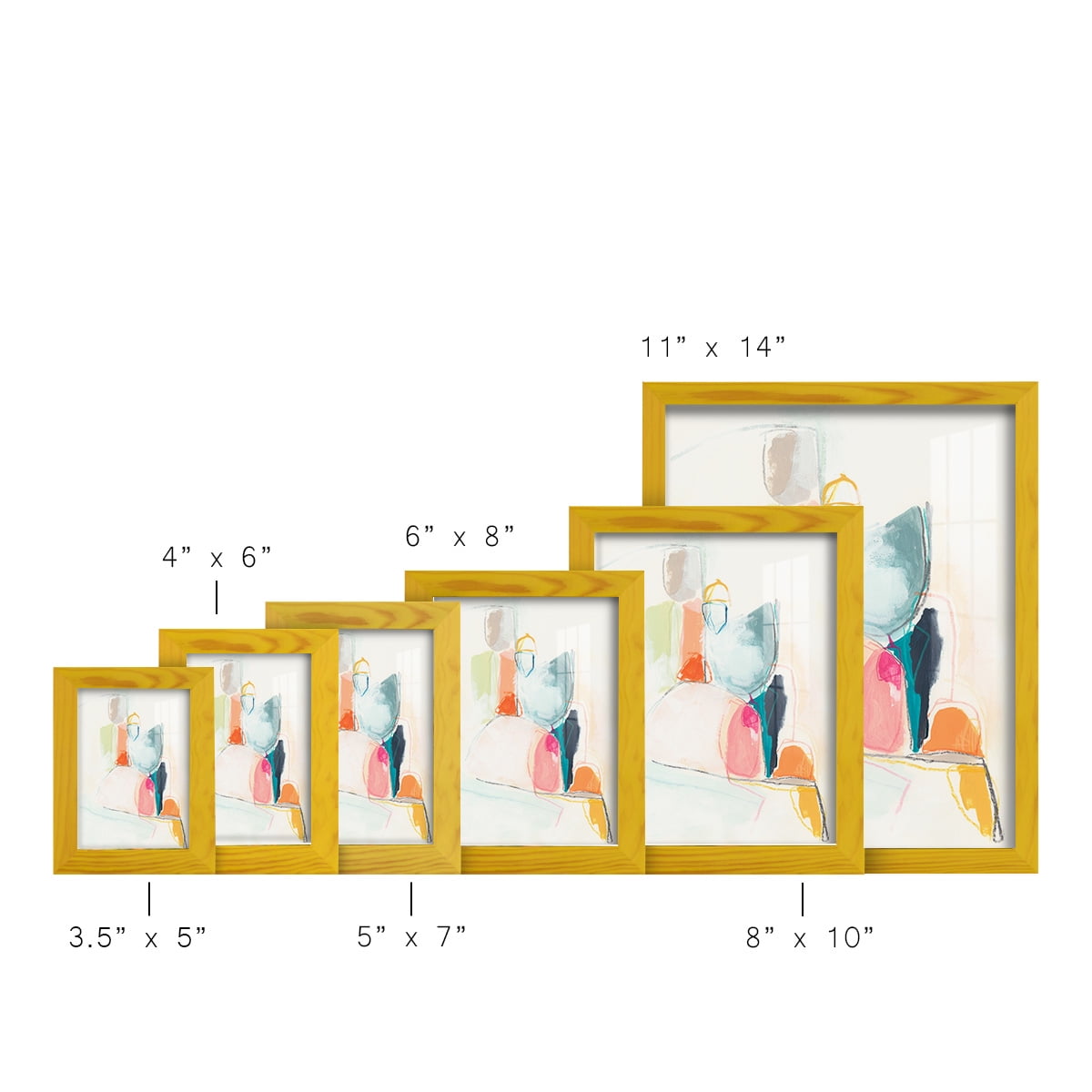 Factotum I -Framed Print w/glass-Sunflower Yellow