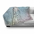 thumbnail image 3 of Saying Soft Flannel Fleece Throw Blanket, Listen to the Rhythm of the Falling Rain Lettering with Doodle Ornates and Clouds, Cozy Plush for Indoor and Outdoor Use, 60" x 80", Multicolor, by Ambesonne, 3 of 6