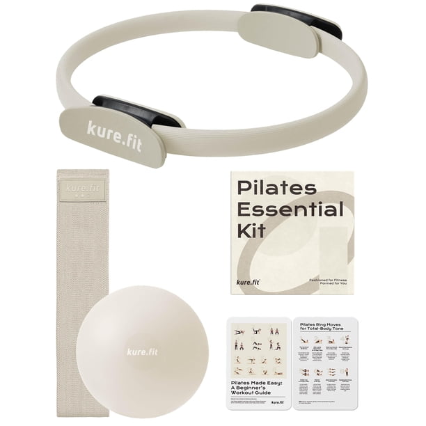 Kit de Pilates kure.fit con aro, pelota y bandas de resistencia para mujer