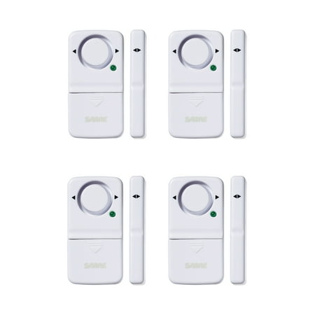 Condition photo showing Good Condition for sabre wireless home security door window alarm with 120 db siren 4 pieces