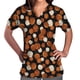 thumbnail image 1 of Blusa de manga corta con cuello en V para mujer, uniforme con estampado de bolsillos, blusa de enfermería Fridja  zx3845, 1 of 5