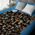 thumbnail image 3 of Blanket Vintage Mushroom Collage Soft Cozy Throw Lightweight Microplush Blankets for Couch Bed Sofa All Season Warm-60"x50" Twin for Teen, 3 of 6