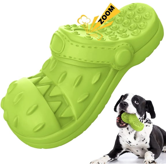 MASBRILL Squeaky Dog Toys Dog Chew Toy For Aggressive Chewer, Teeth Cleaning Shoe Shape Squeaky Dog Toys