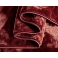thumbnail image 6 of Chezmoi Collection Heavy Thick Korean Style Faux Mink Blanket Single Ply 9 Lbs, 750GSM Silky Soft Plush Raschel Mink Blanket, 85" x 95" Asia King Size, Solid Burgundy, 6 of 9