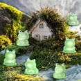 thumbnail image 7 of Tutuviw 100Pcs Resin Mini Frogs Green Tiny Frog Glow Cute Tiny Glow in The Dark Frogs Miniature Glowing Frog Ornaments for Garden Dollhouse Decoration Crafts(Green), 7 of 7