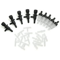 Unique Bargains Black Clear Plastic Aquarium Air Pump Accessaries Check Valve Tubing Connector