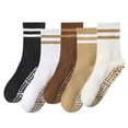 thumbnail image 4 of Bocaoying Women’s 5-Pair Non Slip Pilates Socks, Cotton Grip Socks with High-Density Dot Grips, Breathable Yoga Socks for Barre, Trampoline, Studio & Home, Machine Washable, US Size 5.5-10.5, 4 of 8