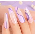 AIMEILI Soak off Purple Glitter Gel Nail Polish Color Set Manicure