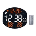 thumbnail image 1 of Reloj de pared digital con alarma y temporizador, multifuncional, decorativo, moderno, con controlador, para escritorio, oficina, mesita de noche, Naranja, 1 of 8