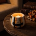thumbnail image 2 of Halloween Ceramic Pumpkin Candle Holders, Striped Jack O Lantern Mini Planter Decor for Fall Tabletop, 2 of 6