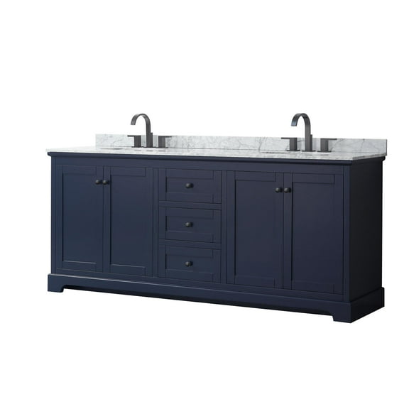 Wyndham Collection Wcv232380dcmunomxx Avery 80" Free Standing Double Basin Vanity Set -