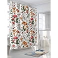 thumbnail image 3 of Fsddascl Thanksgiving Mushroom Shower Curtain Set - Standard 72" x 72" Washable Bathtub Curtain with 12 Hooks, Leaves Plants Country Rustic Waterproof Fabric Stall Shower Curtains for Bathroom, 3 of 6