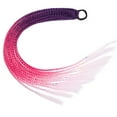 thumbnail image 4 of Benehair 12 Strands Twist Box Braids Ponytail Bright Pigtail Hair Extensions Dreadlocks Kanekalon Crochet Braids for Women 24" Purple+Rose+Pink, 4 of 5