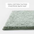 thumbnail image 2 of 100% Cotton Pinstripe Patterned Bath Mat by Comfort Canopy, Sage, 24" x 17", 2 of 10