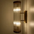 thumbnail image 2 of Pair of Art Deco Brass & Glass Rod Skyscraper Wall Lights – Vintage Antique Sconces, 2 of 4