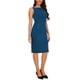 thumbnail image 4 of INSPIRE CHIC Elegantes Vestidos de Negocios para Mujeres Conjuntos de Dos Piezas con Capa y Vestido L Azul Lago, 4 of 5