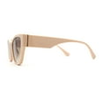 thumbnail image 4 of Womens Mod Squared Cat Eye Sunglasses Beige Brown, 4 of 4