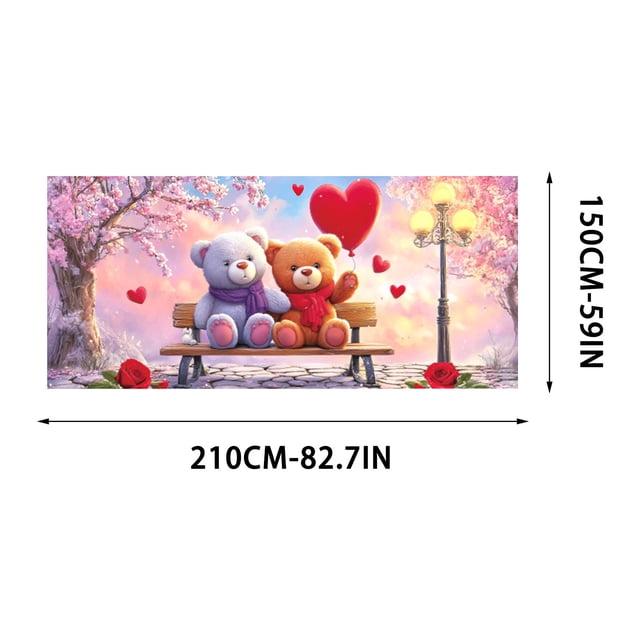 Yhmxh Home Decor Garage Door - Romantic Heart-shaped Background Garage Decorative Hanging Suitable For Party Decorations Welcome Home Decorations Spring Decor