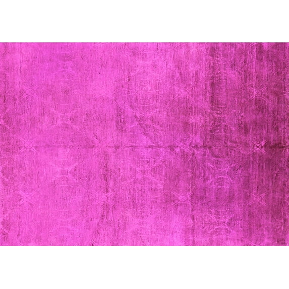 Ahgly Company Indoor Rectangle Oriental Pink Industrial Area Rugs, 7' x 9'
