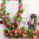 thumbnail image 5 of Toystoory 2 uds. De rosas artificiales pequeñas, enredadera colgante, decoración de plantas falsas para bodas Decoración del hogar borde rosa, 5 of 6