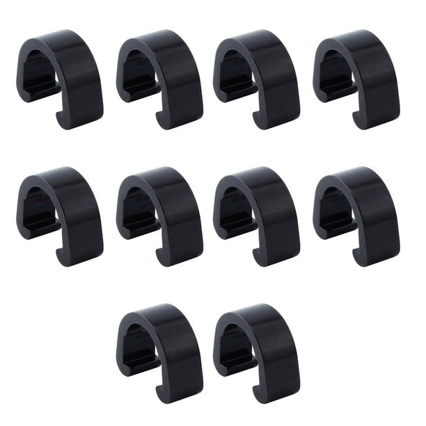 Toystoory 10 piezas Cable de bicicleta C Clips Accesorio de fijación de aleación de aluminio resistente simple Fijador de hebilla de manguera Type1 NO1