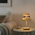 thumbnail image 6 of BZSMCE Table Lamp Creative Cute White Cat Simple Pattern Night Light, 6 of 8