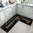 thumbnail image 4 of Faptoena Halloween Kitchen Rugs Set of 2,Black Halloween Kitchen Mats for Floor, Halloween Haunted Home Non-Slip Washable Sink Mats Home Decor Doormat+Runner Rug, 4 of 7