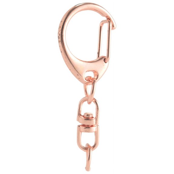 50 Pcs Rose Gold Keychain, with Chain and Jump Rings, for Craft