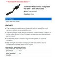 thumbnail image 2 of Accelerator Pedal Sensor - Compatible with 2009 - 2016 GMC Acadia 2007 2008 2010 2011 2012 2013 2014 2015, 2 of 2