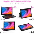 thumbnail image 4 of 360 Rotating Backlit Keyboard Cover with Trackpad and Pencil Slot for iPad Air 13 M2/M3/M4, Pro 13 M4/M5, Pro 12.9 3/4/5/6 Gen,Rose Gold, 4 of 6