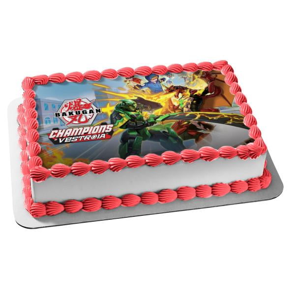 Bakugan Champions of Vestroia Video Game Cover Edible Cake