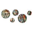 thumbnail image 3 of Designart "Geometric Haze in Blue and Orange I" Geometric Round Wall Art Set Of 5 - Yellow Modern For Bedroom Wall Art Set, 3 of 6