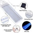 thumbnail image 6 of Solar Meteor Shower Rain Lights Outdoor, Waterproof Meteor Lights 8 Tubes 144 LED, Falling Raindrop Fairy String Lights for Tree Holiday Porch Yard Patio Roof Party Christmas Decoration ,Blue, 6 of 15