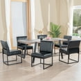 thumbnail image 6 of Kithkasa Industrial Mid-century Dining Chairs,PU Leather Black Base,Set of 2,Black, 6 of 6