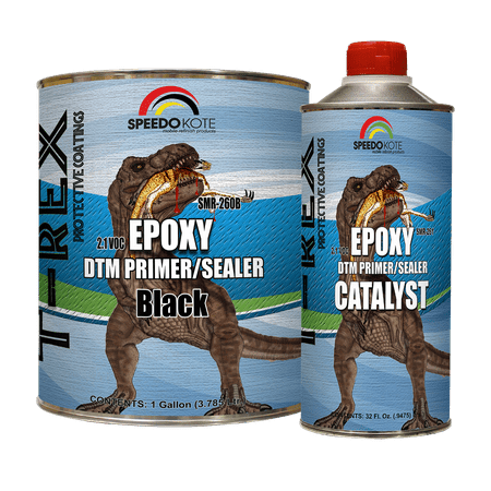 Epoxy Fast Dry 2.1 low voc DTM Primer & Sealer Black Gallon Kit, SMR-260B/261