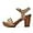 Natural Nb, variant on Soda CHIVAS ~ Women's Bold Buckles Studded Wedge Sandal