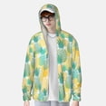thumbnail image 4 of Goofa Pineapples1 Printed Women's UPF 50+ Sun Protection Hoodie Jacket Lightweight Long Sleeve Sun Shirt for Women with Pocket Hiking Outdoor-, 4 of 9