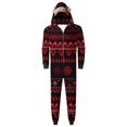 thumbnail image 3 of Odeerbi Christmas Onesie Pajamas for Family Holiday Sleep Jumpsuit Long Sleeve Family Christmas Pajamas Matching Sets Dad Printed Loungewear Jumpsuit Sleepwear Xmas PJs Set Red, 3 of 8