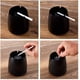 thumbnail image 1 of Cenicero de cigarrillos con tapa, cenicero de acero inoxidable sin humo, insípido y resistente al viento, adecuado para el hogar, la oficina, el escritorio, la terraza al aire libre, el balcón al aire libre (negro) ZefeiWu 8390614074699, 1 of 1